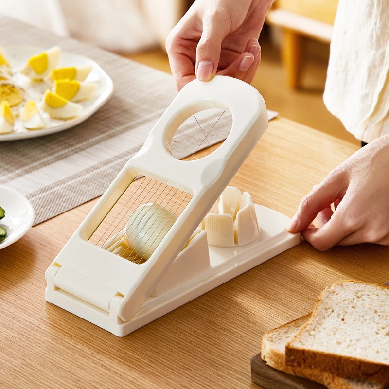 Egg Separator Tool - 多機能ステンレス鋼エッグカッター、家庭用エッグシェルセパレーター、ファンシースライスエッグモールド、キッチンツール、便利な金型、10個