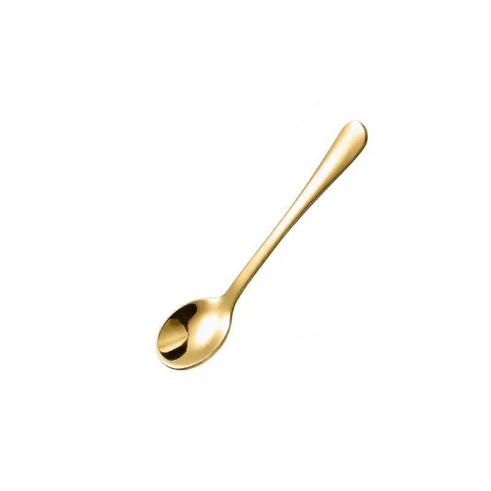 Kitchen Gadgets Gold - 10 個ポータブルステンレス鋼小さなスプーン耐久性のある滑らかな表面ミニコーヒースプーン防錆調味料スプーンジャム