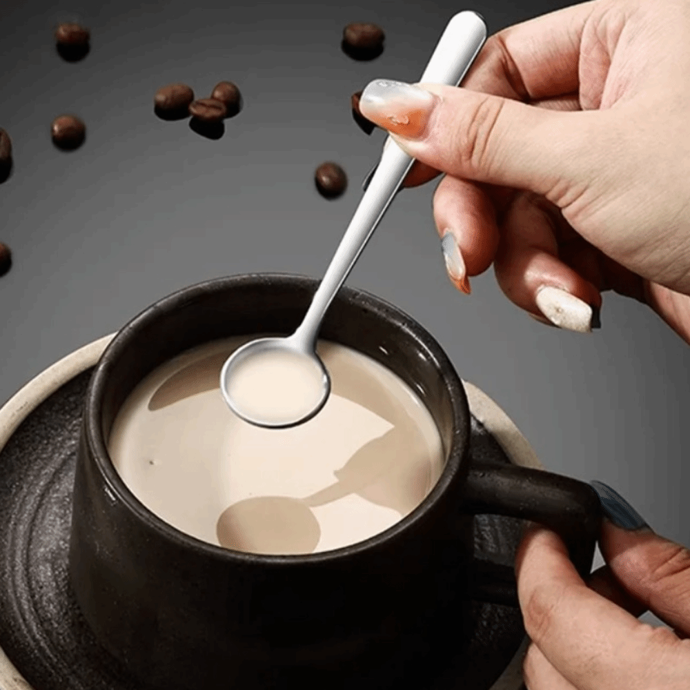 10 個ポータブルステンレス鋼小さなスプーン耐久性のある滑ら - Kitchen Gadgets Gold のレビューと価格