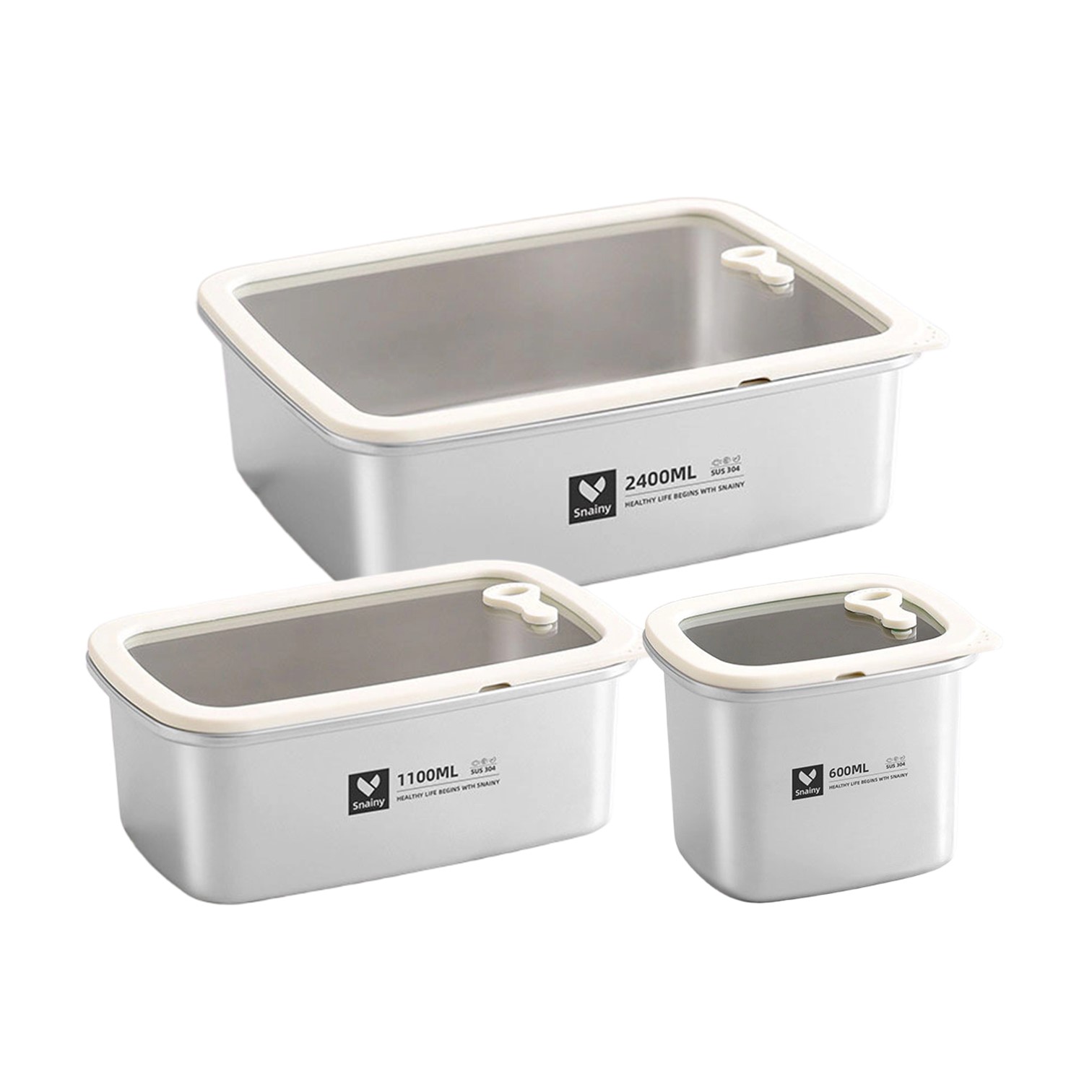 LFGB認証済みの純粋な304ステンレス製真空保存容器、電子 - Kitchen Gadgets Organizer のレビューと価格